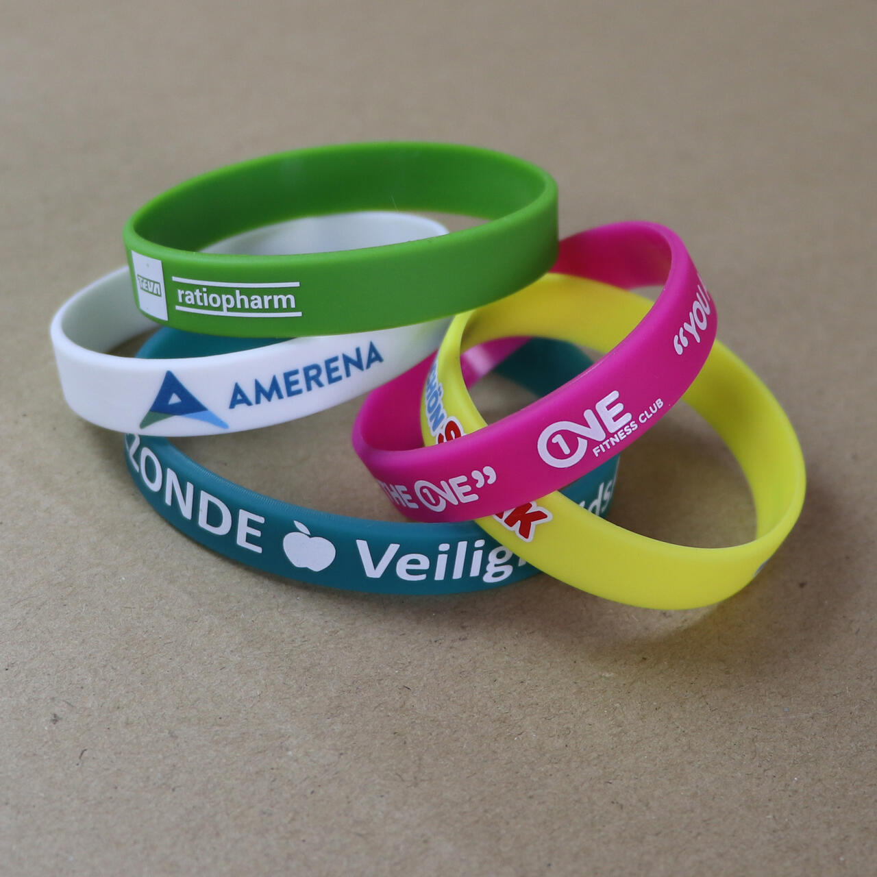 Custom silicone wristbands 12mm — printed, embossed or debossed with your logo