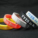 Customized standard width silicone wristbands (12mm wide)