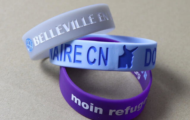 Custom silicone wristbands 19mm — wide bracelets with generous logo space