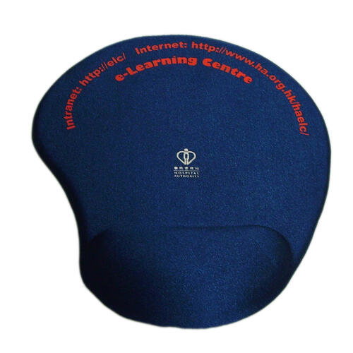 Custom printed mouse pad with gel wrist rest 22.6x19.6x2.2cm image